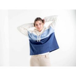 Damska bluza jeździecka z kapturem Le Sabotier Edgard. Niebieskie bluzy LE SABOTIER, m, bez wzorów, z kapturem. Za 532.50 zł.