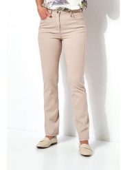 Relaxed by TONI Dżinsy - Slim fit - w kolorze beżowym rozmiar: W46. Brązowe jeansy Relaxed by TONI, bez wzorów, z podwyższonym stanem. Za 182.45 zł.