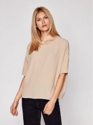 Samsøe Samsøe Bluzka Mains F00012102 Brązowy Oversize. Brązowe bluzki Samsøe & Samsøe, xs, bez wzorów, z wiskozy, bez kołnierzyka, bez ramiączek. Za 169.99 zł.