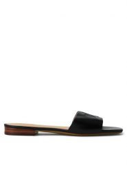 LAUREN RALPH LAUREN Klapki Everley 802959142001 Czarny. Czarne klapki Lauren Ralph Lauren, bez wzorów, ze skóry, bez obcasa. Za 349.99 zł.