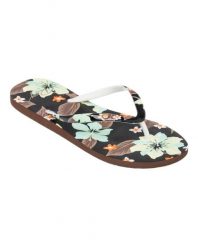 Sandały dla Kobiety PORTOFINO III Multicolore. Zielone sandały Roxy, bez wzorów, z gumy, bez obcasa, bez zapięcia. Za 129.99 zł.