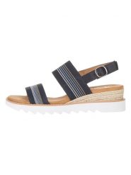 Skechers Sandały "Desert Kiss Hi" w kolorze szarym na obcasie rozmiar: 37. Szare sandały Skechers, bez wzorów, z otwartym noskiem, bez obcasa, na koturnie, bez zapięcia. Za 118.28 zł.