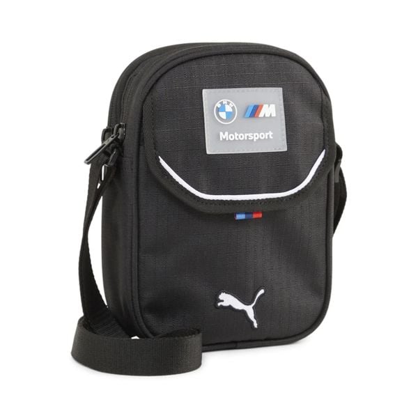 Przenośna torba na ramię Puma BMW MMS. Czarne torby na ramię Puma, bez wzorów, z materiału, biznesowe, na ramię, bez dodatków. Za 193.50 zł.