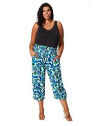 Aller Simplement Spodnie w kolorze niebiesko-białym rozmiar: 54-58. Niebieskie spodnie materiałowe Aller Simplement, bez wzorów, z materiału, z podwyższonym stanem. Za 56.99 zł.