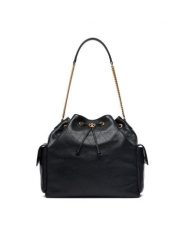 Tory Burch Torebka Charlie 185830 Czarny. Czarne torebki klasyczne Tory Burch, bez wzorów, ze skóry, bez dodatków. Za 3,509.00 zł.