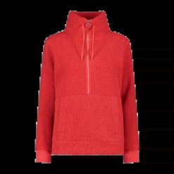 Bluza damska turystyczna CMP 32P3806. Czerwone bluzy CMP, l, bez wzorów, z polaru, bez kaptura. Za 301.00 zł.