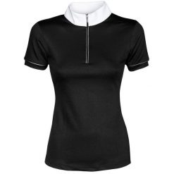 Damska koszulka polo na zawody Harry's Horse Blackpool. Czarne bluzki HARRYS HORSE, s, bez wzorów, eleganckie, bez kołnierzyka, bez ramiączek. Za 175.00 zł.