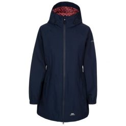 Trespass Daytrip - damska parka wodoodporna, długa, kaptur regulowany. Niebieskie parki Trespass, m, z poliesteru. Za 276.20 zł.