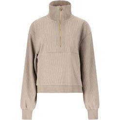 Damski sweter 1/2 zip Athlecia Reiley. Brązowe swetry Athlecia, na zimę, bez wzorów, bez ramiączek. Za 288.00 zł.