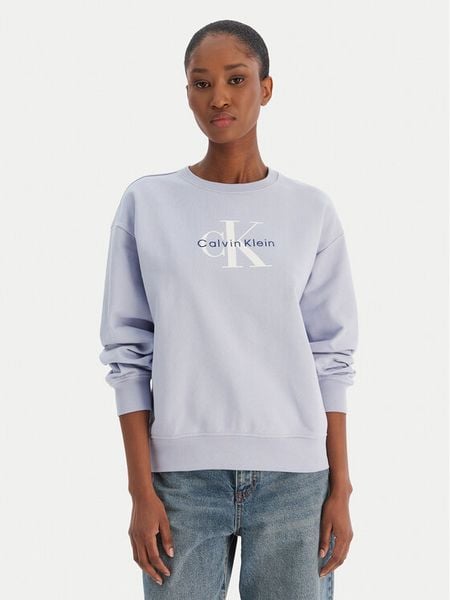 Calvin Klein Jeans Bluza Monologo LV047B234G Fioletowy Regular Fit. Fioletowe bluzy Calvin Klein Jeans, xl, bez wzorów, z bawełny, bez kaptura. Za 389.99 zł.