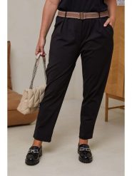 Curvy Lady Spodnie w kolorze czarnym rozmiar: 44/46. Czarne spodnie materiałowe Curvy Lady, na co dzień, bez wzorów, z bawełny, z standardowym stanem. Za 105.14 zł.