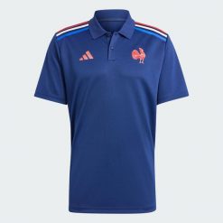 Koszulka France Rugby Home Supporter Polo. Niebieskie koszulki polo Adidas, xl, z aplikacjami, z materiału, bez kołnierzyka, bez ramiączek. Za 299.00 zł.