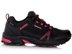 Buty damskie trekkingowe HI-TEC HAPITER LOW WP. Czarne trekkingi Hi-tec, z gumy, przed kostkę, trekkingowe. Za 198.00 zł.