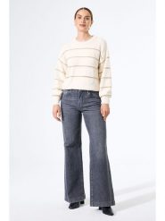 Garcia Sweter w kolorze kremowym rozmiar: S. Brązowe swetry Garcia, s, bez wzorów, ze splotem, bez ramiączek. Za 126.15 zł.