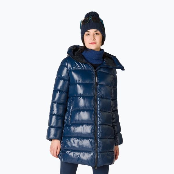 Płaszcz puchowy damski Rossignol Shiny Parka. Niebieskie parki Rossignol, l, z materiału, eleganckie, bez kaptura. Za 629.99 zł.