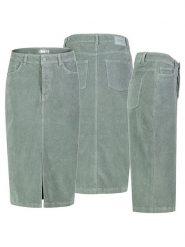 Eight2Nine Spódnica sztruksowa w kolorze miętowym rozmiar: XS. Zielone spódnice Eight2Nine, na co dzień, xs, z aplikacjami, ze skóry, klasyczne, midi, proste. Za 82.64 zł.