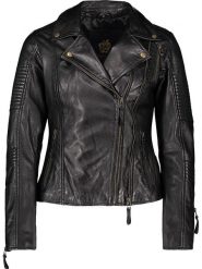 Apple of Eden Skórzana kurtka w kolorze czarnym rozmiar: 44. Czarne kurtki Apple of Eden, bez wzorów, ze skóry, bez kaptura. Za 500.99 zł.