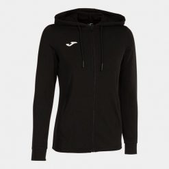 Bluza tenisowa damska Joma Sculpture II Zip-Up Hoodie W. Czarne bluzy Joma, l, bez wzorów, z elastanu, bez kaptura. Za 159.99 zł.