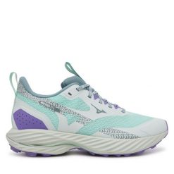 Buty do biegania Mizuno. Niebieskie obuwie sportowe Mizuno, bez zapięcia, do biegania, mizuno wave. Za 399.99 zł.