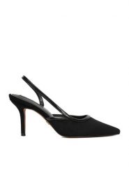 Nine West Szpilki EO-SX005 06 Czarny. Czarne szpilki Nine West, bez wzorów, z materiału, bez obcasa, na szpilce, bez zapięcia. Za 249.99 zł.