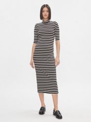 Tommy Hilfiger Sukienka codzienna WW0WW40610 Czarny Slim Fit. Czarne sukienki TOMMY HILFIGER, na co dzień, m, bez wzorów, z wiskozy, bez kołnierzyka, bez ramiączek, proste. Za 369.99 zł.