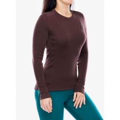 Bluza termoaktywna damska Odlo Merino 260 BL Top Crew Neck LS. Czerwone bluzy Odlo, bez wzorów, bez kaptura. Za 366.99 zł.