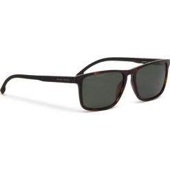 Okulary przeciwsłoneczne BOSS - 0921/S Dark Havana 086. Czarne okulary przeciwsłoneczne Boss, bez wzorów, z tworzywa sztucznego. W wyprzedaży za 399.00 zł.