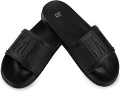 Damskie klapki sportowe miejskie na basen plażę czarne GAP AUSTIN. Czarne klapki GAP, bez wzorów, z gumy, bez obcasa. Za 79.00 zł.