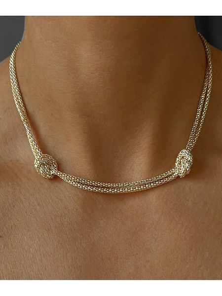 DI GIORGIO Pozłacany naszyjnik z elementami ozdobnymi - dł. 40 cm rozmiar: onesize. Żółte naszyjniki DI GIORGIO, pozłacane. Za 314.45 zł.