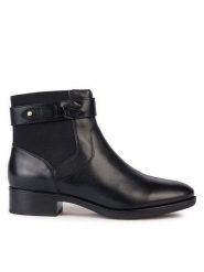 Geox Botki D Felicity D36G1F 043NH C9999 Czarny. Czarne botki Geox, bez wzorów, ze skóry, bez obcasa, na płaskiej podeszwie, bez zapięcia. Za 799.99 zł.