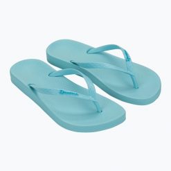 Japonki damskie Ipanema Anat Colors. Niebieskie klapki Ipanema, bez wzorów, z materiału, bez obcasa. Za 59.25 zł.
