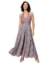 Aller Simplement Sukienka w kolorze koralowo-turkusowym rozmiar: 34-40. Czerwone sukienki Aller Simplement, bez wzorów, klasyczne, bez kołnierzyka, bez ramiączek, maxi. Za 65.99 zł.