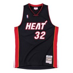 Koszulka Nba Miami Heat Shaquille O'Neal. Czarne bluzki Mitchell & Ness, xl, bez wzorów, sportowe, bez kołnierzyka, bez ramiączek. Za 513.50 zł.