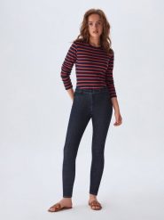 LTB Dżinsy "Jalessa" - Skinny fit - w kolorze granatowym rozmiar: W27. Niebieskie jeansy LTB, z aplikacjami, z podwyższonym stanem. Za 48.39 zł.