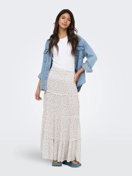ONLY Spódnica w kolorze kremowym rozmiar: XL. Brązowe spódnice Only, xl, bez wzorów, z wiskozy, maxi. Za 87.61 zł.
