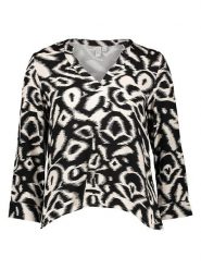 Vero Moda Bluzka w kolorze czarno-kremowym rozmiar: M. Czarne bluzki Vero Moda, m, bez wzorów, z wiskozy, bez kołnierzyka, bez ramiączek. Za 52.79 zł.