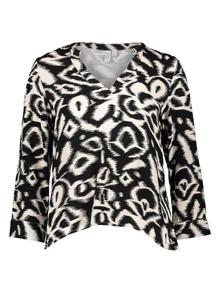 Vero Moda Bluzka w kolorze czarno-kremowym rozmiar: S. Czarne bluzki Vero Moda, s, bez wzorów, z wiskozy, bez kołnierzyka, bez ramiączek. Za 29.95 zł.