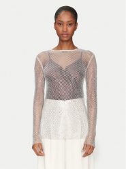 Marella Bluzka Rino 2513941011 Biały Slim Fit. Białe bluzki Marella, l, bez wzorów, z syntetyku, bez kołnierzyka, bez ramiączek. Za 769.99 zł.