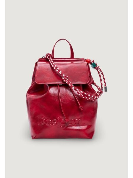 Desigual Plecak 26SAKP20 Czerwony. Czerwone plecaki Desigual, bez wzorów, ze skóry. Za 281.99 zł.