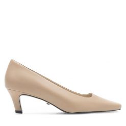 Szpilki Gino Rossi. Brązowe szpilki Gino Rossi, bez wzorów, bez obcasa, na szpilce, bez zapięcia. Za 239.99 zł.