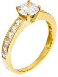 OR ÉCLAT Złoty pierścionek "Brilliant" z cyrkoniami rozmiar: 58. Żółte pierścionki OR ÉCLAT, z cyrkonią, złote. Za 1,087.99 zł.