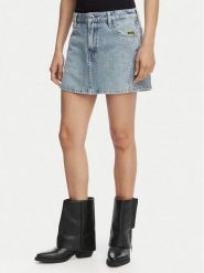 G-Star Raw Spódnica jeansowa Cinch D28409-E352 Niebieski Regular Fit. Niebieskie spódnice G-Star Raw, bez wzorów, z bawełny, retro. Za 349.99 zł.