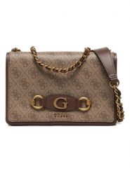 Guess Torebka w kolorze beżowym - 24 x 15 x 7 cm rozmiar: onesize. Brązowe torby na ramię Guess, z aplikacjami, z materiału, na ramię, z nadrukiem, bez dodatków. Za 352.21 zł.