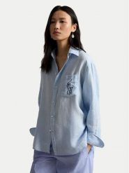 Polo Ralph Lauren Koszula 211A12786002 Niebieski jasny Oversize. Niebieskie koszule Polo Ralph Lauren, m, bez wzorów, ze lnu, bez kołnierzyka, bez ramiączek. Za 859.99 zł.