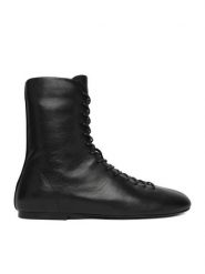 GINO ROSSI Botki EO-SELTI-V2130-13-1 Czarny. Czarne botki Gino Rossi, bez wzorów, ze skóry, bez obcasa, na płaskiej podeszwie, bez zapięcia. Za 429.99 zł.