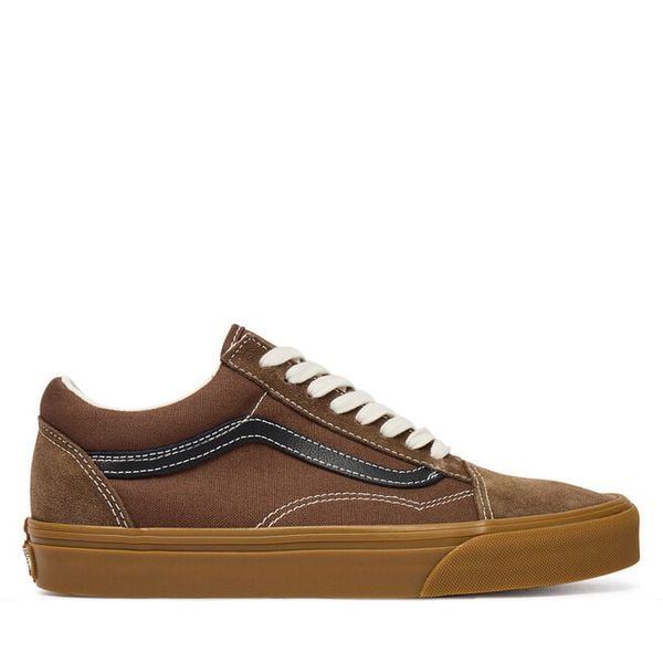 Tenisówki Vans. Brązowe trampki Vans, bez wzorów, bez zapięcia. Za 399.99 zł.