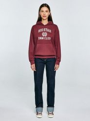 BIG STAR Bluza "Merta" w kolorze bordowym rozmiar: XL. Czerwone bluzy Big Star, xl, bez wzorów, z kapturem. Za 129.99 zł.