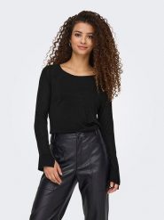 ONLY Sweter w kolorze czarnym rozmiar: XS. Czarne swetry Only, xs, bez wzorów, bez ramiączek. Za 79.21 zł.