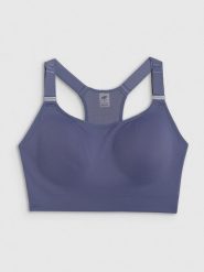 4F Biustonosz treningowy z wysokim wsparciem - granatowy M. Niebieskie bielizna sportowa 4f, l, bez wzorów, z elastanu. Za 179.99 zł.