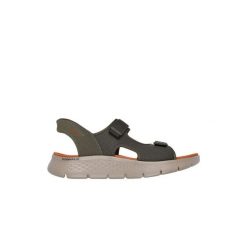 Sandały SKECHERS SLIP-INS GO WALK FLEX Zielony. Zielone obuwie sportowe Skechers, z tkaniny, bez zapięcia. Za 311.99 zł.
